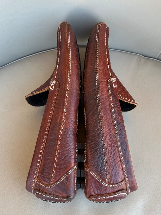 Duluth Trading Company Bison Leather Loafers Driving Moccasins Shoes 10W Brown main image 10